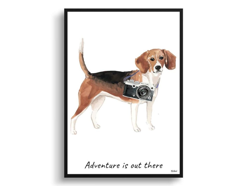Brilliant gardening gifts for men - 2024 Guide adventure is out there portrait print beagle front view 1 1024x773 - Brilliant gardening gifts for men - 2024 Guide