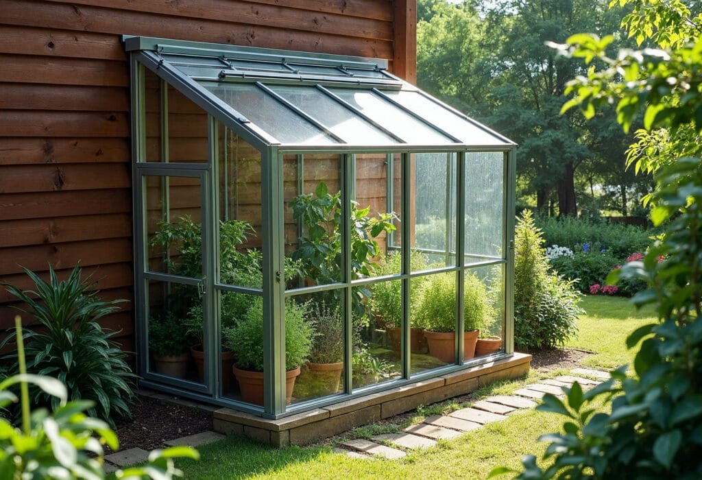 30+ Creative Greenhouse Ideas For Gardening All Year Round lean to greenhouse 1024x700 - 30+ Creative Greenhouse Ideas For Gardening All Year Round